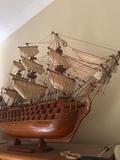 Old handcrafted wooden ship