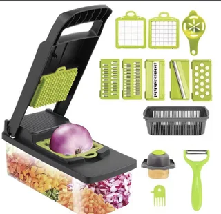 16 Piece Vegetable Chopper Set Multifunctional Slicer Dicer with 7 Blades