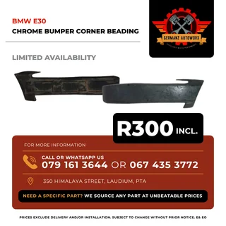 Bmw E30 Chrome Bumper Corner Beading