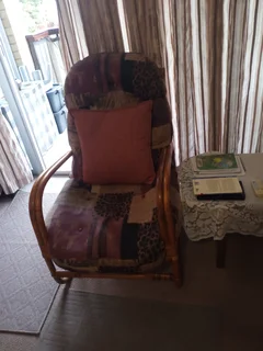 Cane 4 seater furniture with glass coffee table