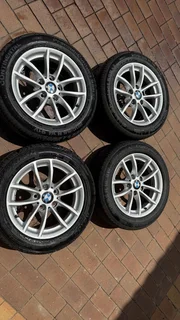  BMW 16” Alloy Rims with Continental Tyres for Sale  Details:	•	Original BMW OEM 16” Alloy Mags