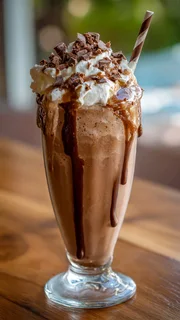 Creamy chocolate milkshake