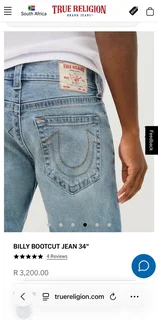 True Religion Billy Bootcut Jean 34