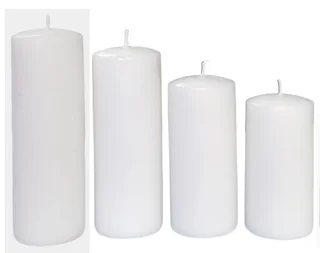 Pillar Candle 4 Set 70mm diameter 200mm 180mm 150mm & 130mm tall R557-00