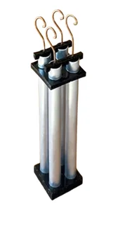 Candle Mould:  4 Aluminum Tubes to make 22mm diameter x 250mm Candles. R585-00