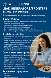  We’re Hiring: Lead Generators / Fronters