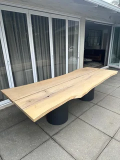 Weylandts Solid Oak Live Edge Dining Table 10 Seater