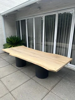 Weylandts Solid Oak Live Edge Dining Table 10 Seater