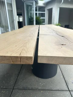 Weylandts Solid Oak Live Edge Dining Table 10 Seater