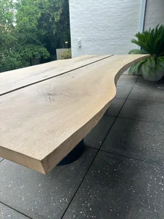 Weylandts Solid Oak Live Edge Dining Table 10 Seater