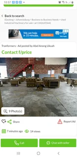 Transformers - Ad posted by Abel Anong Ukuah