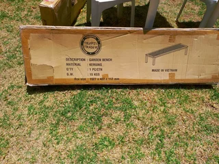 Outdoor garden wooden bench