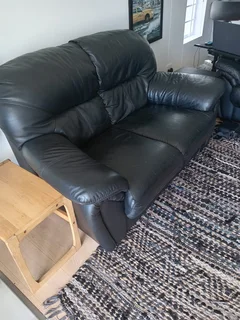 Leather couches, two seaters x 2