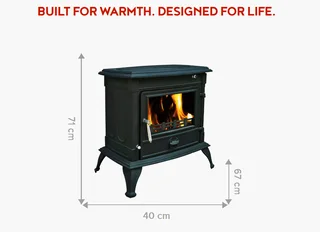 Megamaster Tarragon 16 kW Cast Iron Wood Fireplace
