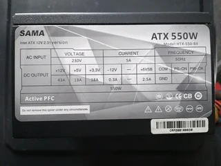 550w pc power supply