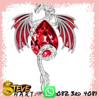 Dragon and gemstone necklace