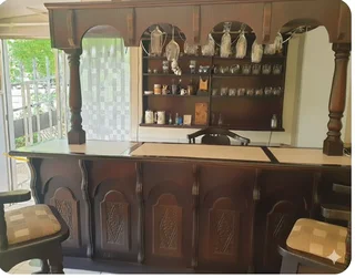 Mahogany 7 piece bar set