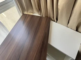 Adjustable desk with chair