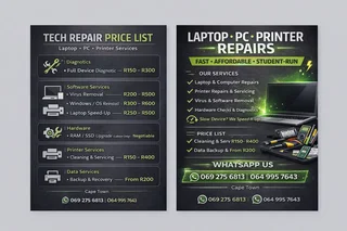 Laptop • PC • Printer Repairs – Fast, Affordable & Student-Run!
