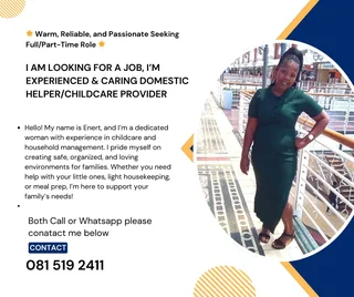 I'm Looking For The Job, Im Experienced Domestic Helper And Childcare Provider