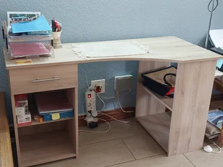 Wooden desk and chair