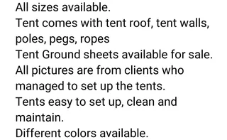 Tents - Ad posted by TnM Tents Catering