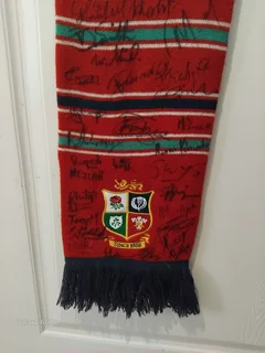Signed rugby scarf