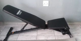 Workout bench and cross with weights