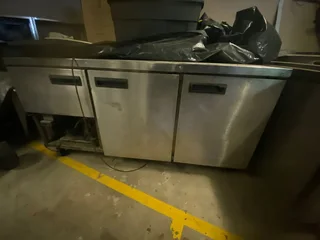 Commercial 3-Door Stainless Steel Prep Fridge / Saladette Counter