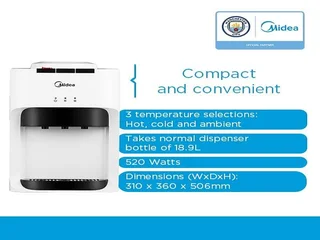 Secondhand Midea Table Top Water Dispenser White