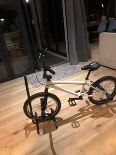 White and black custom Bmx