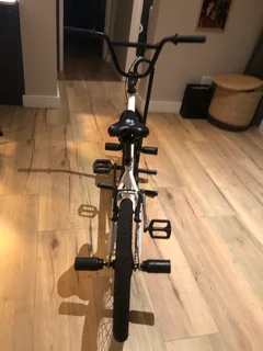 White and black custom Bmx