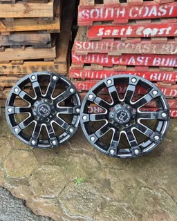 BLACK RHINO RIMS- SET OF 4- good condition