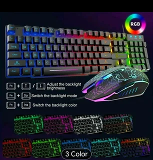 Wired gaming keyboard, mouse, mouse pad, headset and desk speakers