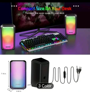 Wired gaming keyboard, mouse, mouse pad, headset and desk speakers