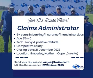 Claims Administrator – Short-Term Insurance