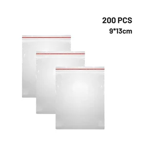 Resealable Ziplock Bags 9 x 13cm - 200 Pieces