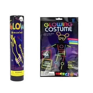 Premium 100 Pieces Glow Sticks Bracelets And Glow Costume Neon Light Combo