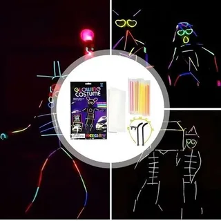 Premium 100 Pieces Glow Sticks Bracelets And Glow Costume Neon Light Combo