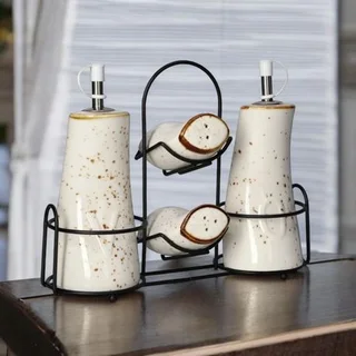 Ceramic Seasoning Condiment With Rack