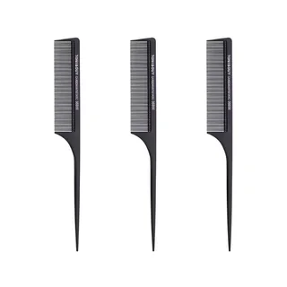 Black 3-Piece Hair Comb Set - Fine &amp; Tail Combs