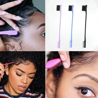 Edge Brush Set - 6-Pack Dual-Sided Hair Edge Control Brushes for Baby Hairs