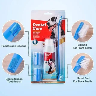 2 x Dog Dental Care Kit Dog Cat Pet Toothpaste Toothbrush