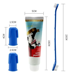 2 x Dog Dental Care Kit Dog Cat Pet Toothpaste Toothbrush