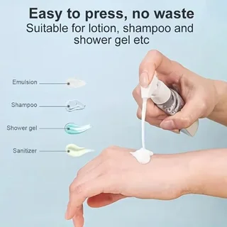 4-in-1 Travel Bottle Set with Pump, Spray &amp; Storage Case With Bottle Labels