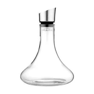 Premium Glass Wine Decanter with Stainless Steel Pourer - 2.5 L