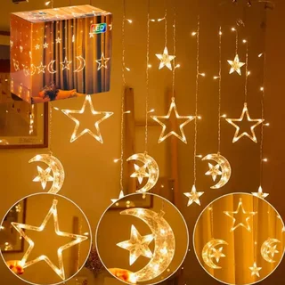 LED Decorative Lights Combo Pack 210 LED Lights with 6 Medium &amp; 6 Big stars