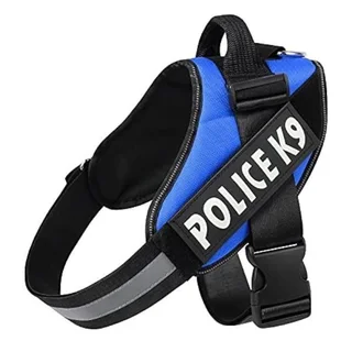 Police K9 Adjustable Dog Harness - Small - Blue