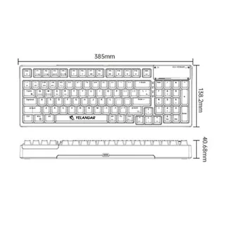 Yelandar AN-T10 RGB Ergonomic Gaming Keyboard Transparent