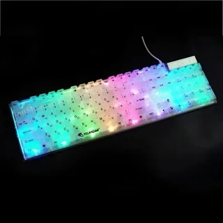 Yelandar AN-T10 RGB Ergonomic Gaming Keyboard Transparent